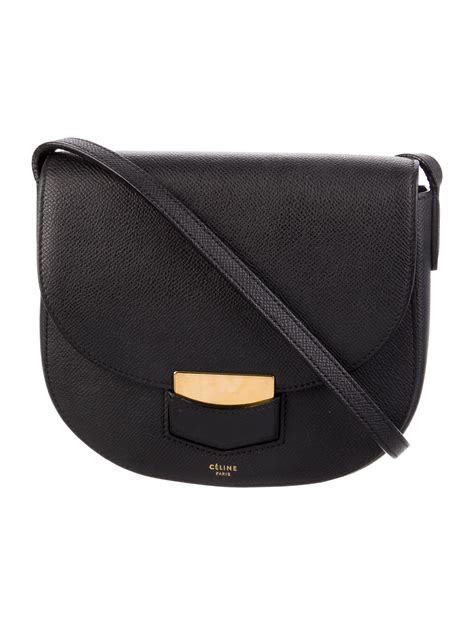 celine small trotteur bag black|Celine.